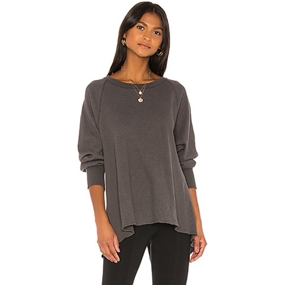 Free People Amelia thermal sweatshirt size small - Picture 2 of 16